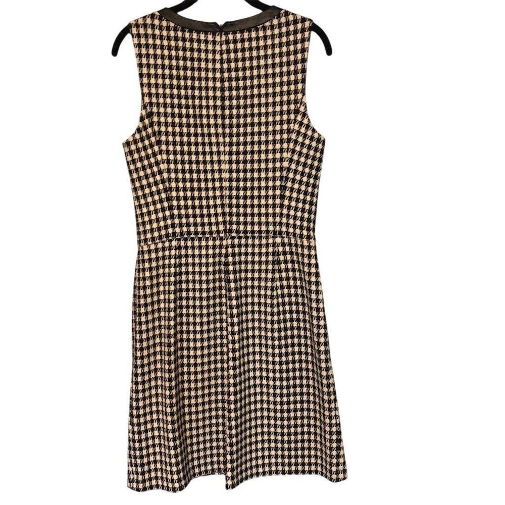 Ralph Lauren Black and Cream Houndstooth Sleeveless Dress - Picture 4 of 4